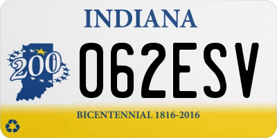 IN license plate 062ESV