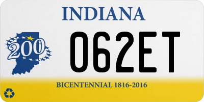 IN license plate 062ET