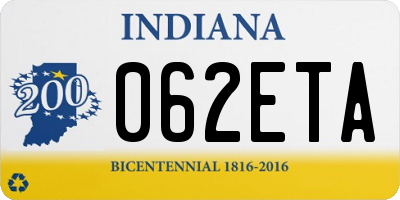 IN license plate 062ETA
