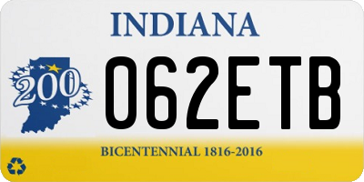 IN license plate 062ETB