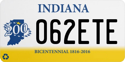 IN license plate 062ETE