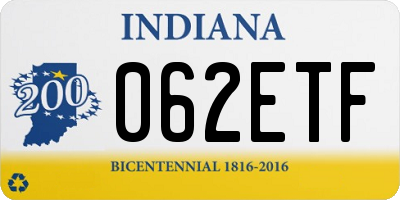 IN license plate 062ETF