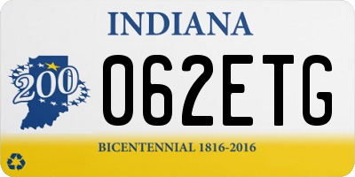 IN license plate 062ETG