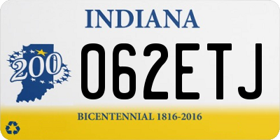 IN license plate 062ETJ