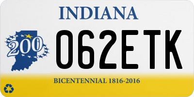 IN license plate 062ETK