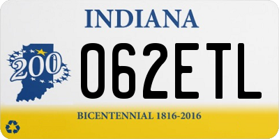 IN license plate 062ETL