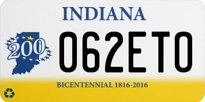 IN license plate 062ETO