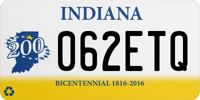 IN license plate 062ETQ