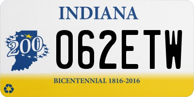 IN license plate 062ETW