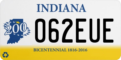 IN license plate 062EUE