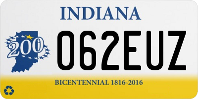 IN license plate 062EUZ