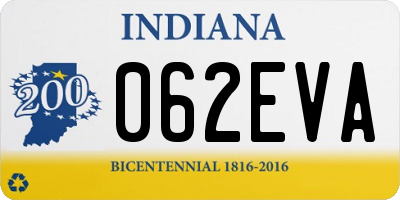 IN license plate 062EVA