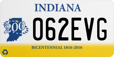 IN license plate 062EVG