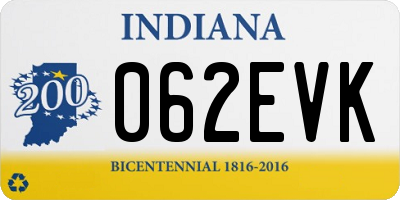 IN license plate 062EVK