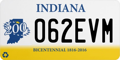 IN license plate 062EVM
