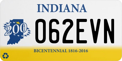IN license plate 062EVN