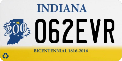 IN license plate 062EVR