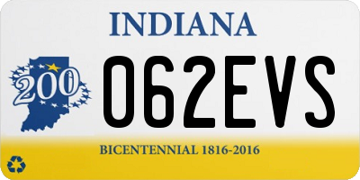 IN license plate 062EVS