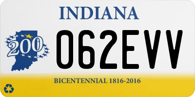 IN license plate 062EVV