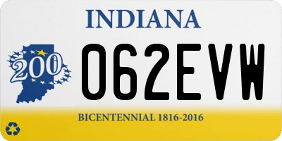 IN license plate 062EVW
