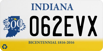 IN license plate 062EVX