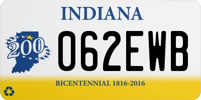 IN license plate 062EWB