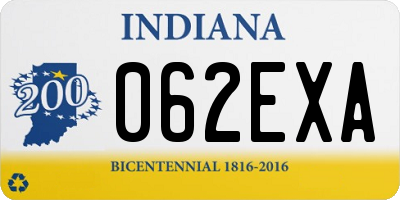 IN license plate 062EXA