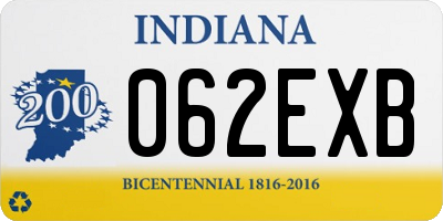 IN license plate 062EXB