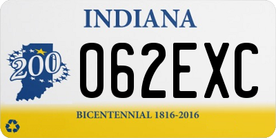 IN license plate 062EXC
