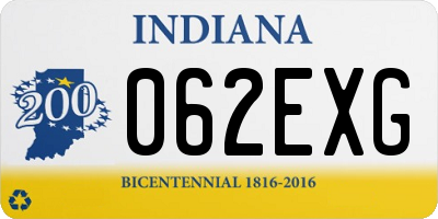 IN license plate 062EXG