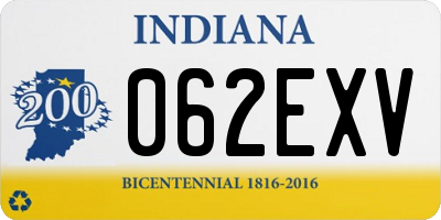 IN license plate 062EXV