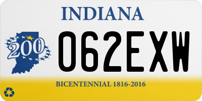 IN license plate 062EXW