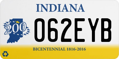 IN license plate 062EYB