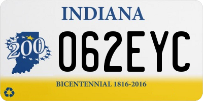 IN license plate 062EYC