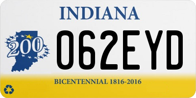 IN license plate 062EYD