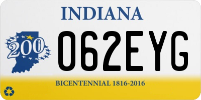 IN license plate 062EYG