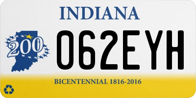 IN license plate 062EYH