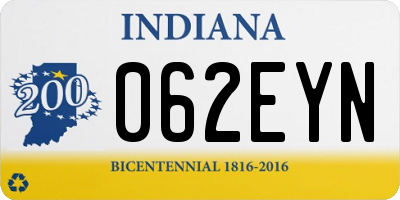 IN license plate 062EYN