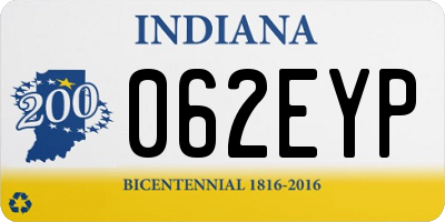 IN license plate 062EYP