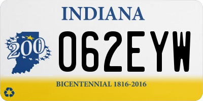 IN license plate 062EYW