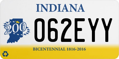 IN license plate 062EYY