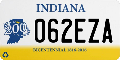 IN license plate 062EZA