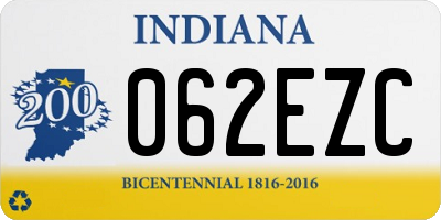 IN license plate 062EZC