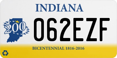 IN license plate 062EZF