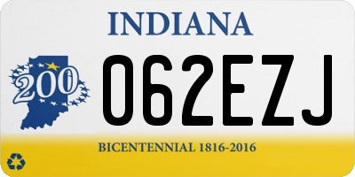 IN license plate 062EZJ