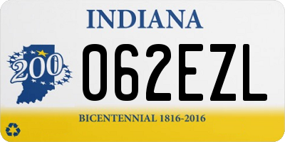IN license plate 062EZL