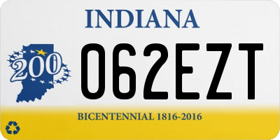IN license plate 062EZT