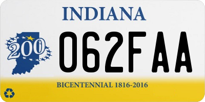 IN license plate 062FAA