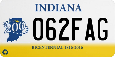 IN license plate 062FAG