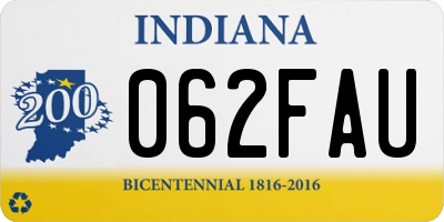 IN license plate 062FAU
